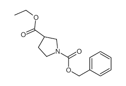 (R)-1-Benzyl 3-ethyl pyrrolidine-1,3-dicarboxylate - Chemical structure and product image