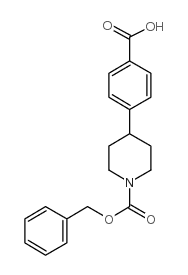 4-(1-((Benzyloxy)carbonyl)piperidin-4-yl)benzoic acid - Chemical structure and product image