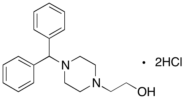 4-Benzhydryl-1-piperazineethanol Dihydrochloride - Chemical structure and product image