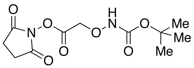 t-Boc-aminooxyacetic Acid N-Hydroxysuccinimide Ester - Chemical structure and product image