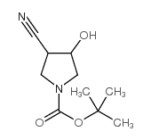 1-Boc-3-cyano-4-hydroxypyrrolidine - Chemical structure and product image