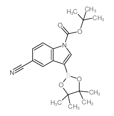 1-BOC-5-cyanoindole-3-boronic Acid Pinacol Ester - Chemical structure and product image