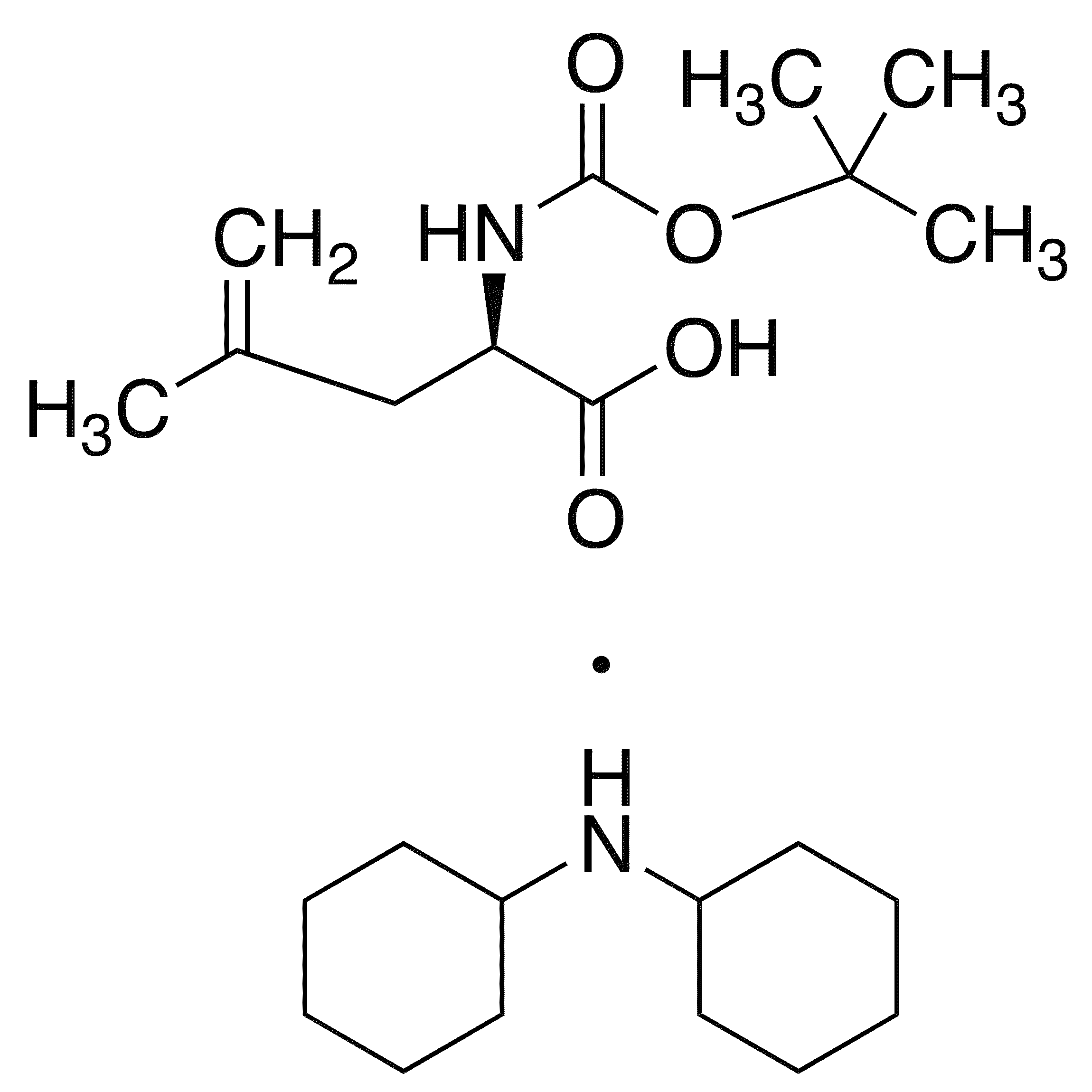 Boc-4,5-dehydro-d-leu-oh dcha - Chemical structure and product image