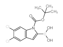 1-Boc-5,6-dichloro-1h-indole-2-boronic acid - Chemical structure and product image