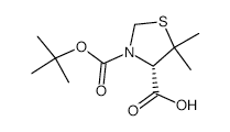 (S)-Boc-5,5-dimethyl-1,3-thiazolidine-4-carboxylic Acid - Chemical structure and product image