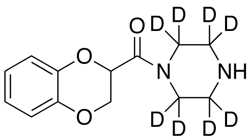 1-(1,4-Benzodioxan-2-ylcarbonyl)piperazine-d8 - Chemical structure and product image