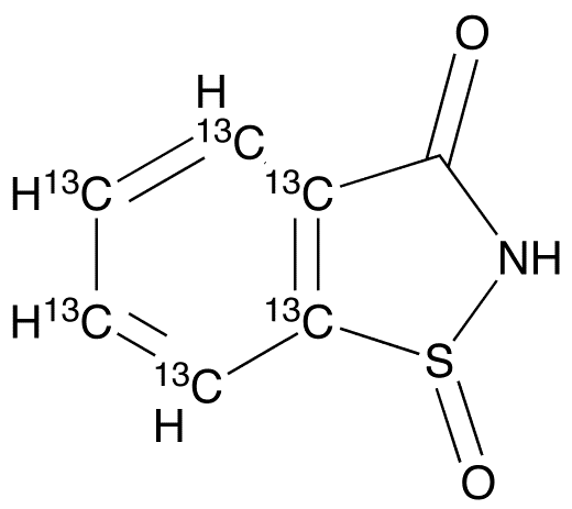 Benzoisothiazol-3-one-13C6 1-Oxide - Chemical structure and product image