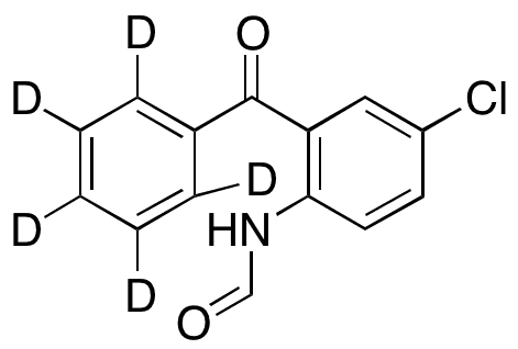 N-(2-Benzoyl-4-chlorophenyl)formamide-d5 - Chemical structure and product image