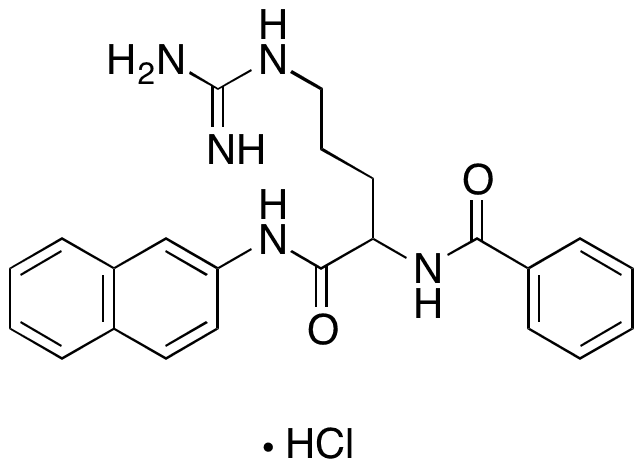 Nalpha-Benzoyl-DL-arginine beta-Naphthylamide Hydrochloride - Chemical structure and product image