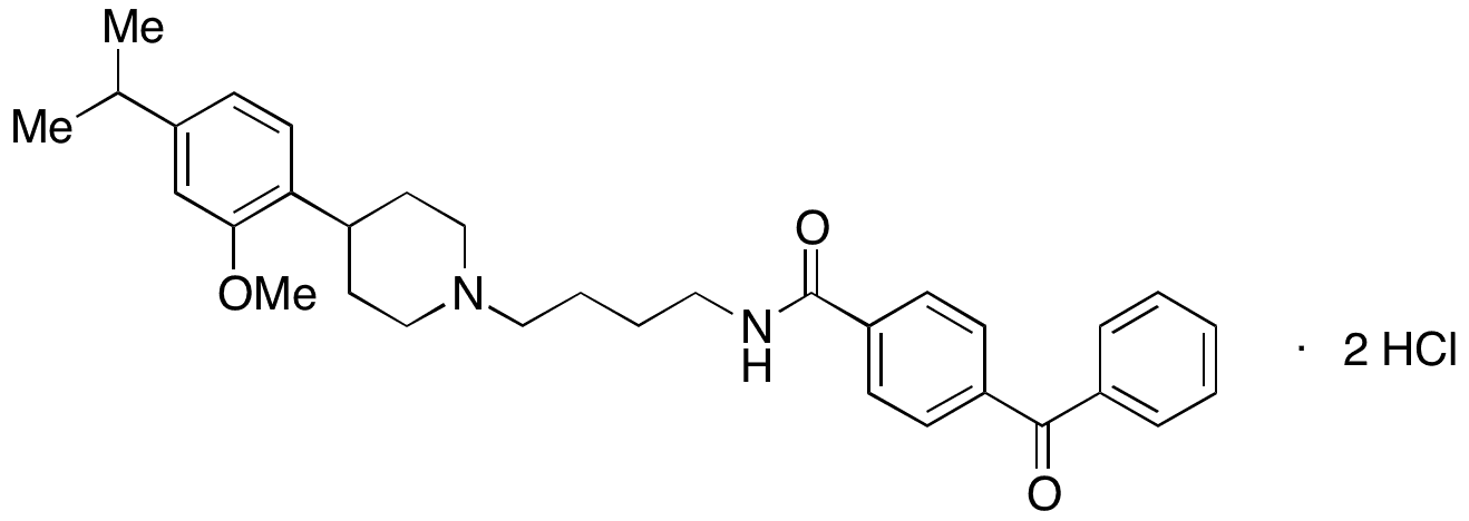 4-Benzoyl-N-(4-(4-(4-isopropyl-2-methoxyphenyl)piperidin-1-yl)butyl)benzamide Dihydrochloride - Chemical structure and product image