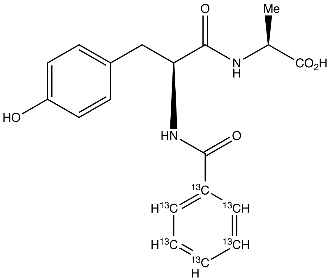 N-(N-Benzoyl-L-tyrosyl)-L-alanine-13C6 - Chemical structure and product image