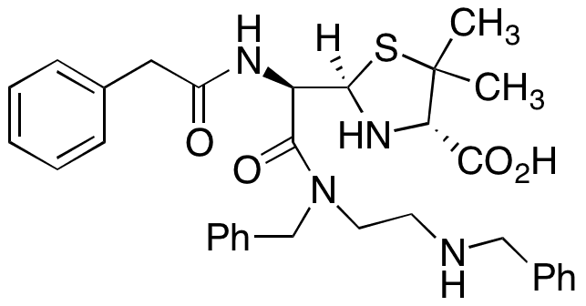 (2R 4S)-2-((R)-2-(Benzyl(2-(benzylamino)ethyl)amino)-2-oxo-1-(2-phenylacetamido)ethyl)-5 5-dimethylthiazolidine-4-carboxylic Acid - Chemical structure and product image