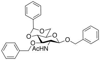 Benzyl 2-Acetamido-3-O-benzyl-4 6-O-benzylidene-2-deoxy-beta-D-glucopyranoside - Chemical structure and product image