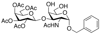 Benzyl 2-Acetamido-2-deoxy-3-O-(2 3 4 6-tetra- O-acetyl-beta-D-galactopyranosyl)-alpha-D-galactopyranoside - Chemical structure and product image