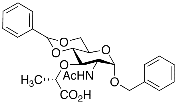 Benzyl N-Acetyl-4 6-O-benzylidene-alpha-isomuramic Acid - Chemical structure and product image