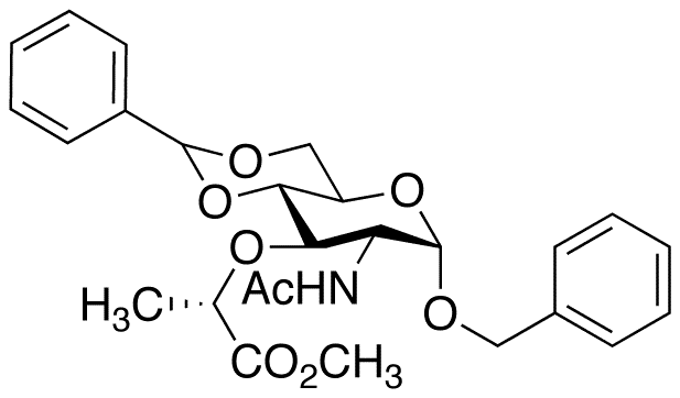 Benzyl N-Acetyl-4 6-O-benzylidene-alpha-isomuramic Acid Methyl Ester - Chemical structure and product image