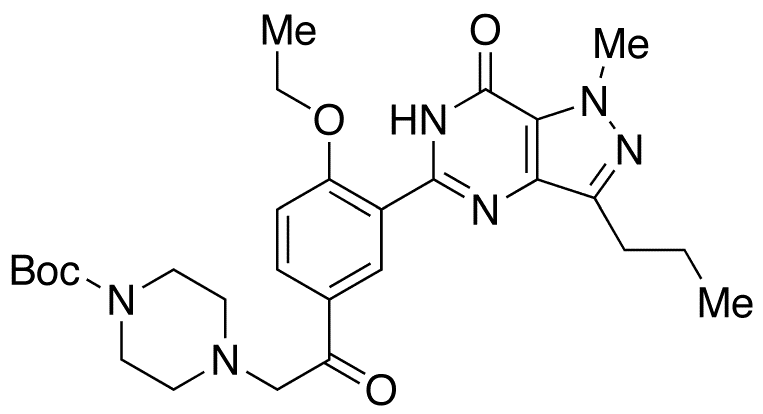N-Boc-N-desethyl Acetildenafil - Chemical structure and product image