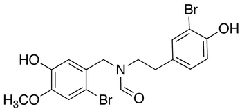 N-(3-Bromo-4-hydroxyphenethyl)-N-(2-bromo-5-hydroxy-4-methoxybenzyl)formamide - Chemical structure and product image