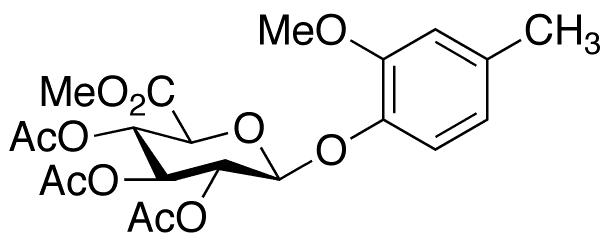 4-Methyl-2-methoxyphenyl β-D-Glucopyranosiduronic Acid Triacetate Methyl Ester - Chemical structure and product image