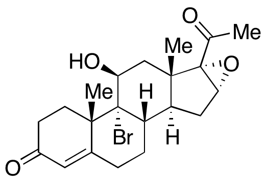 9-Bromo-16alpha ,17-epoxy-11 beta -hydroxyprogesterone - Chemical structure and product image