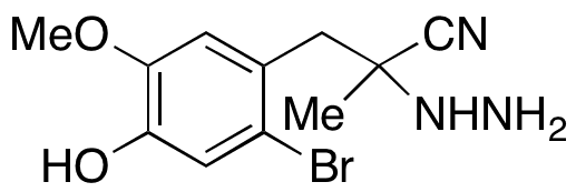 3-(2-Bromo-4-hydroxy-5-methoxyphenyl)-2-hydrazinyl-2-methylpropanenitrile - Chemical structure and product image