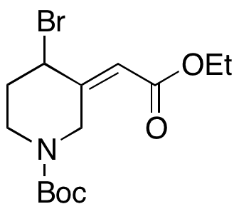 4-Bromo-3-(2-ethoxy-2-oxoethylidene)piperidine-1-carboxylic Acid tert-Butyl Ester - Chemical structure and product image
