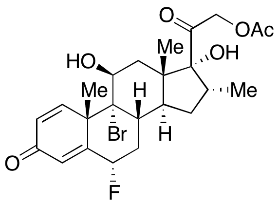 9-Bromo-6alpha-fluoro-11beta,17,21-trihydroxy-16alpha-methyl-pregna-1,4-diene-3,20-dione 21-Acetate - Chemical structure and product image
