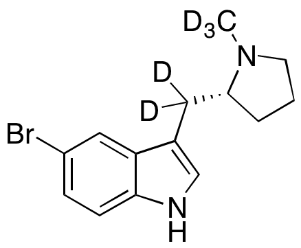 (R)-5-Bromo-3-(N-methylpyrrolidin-2-ylmethyl-d5)-1H-indole - Chemical structure and product image