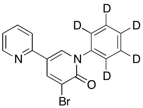 3-Bromo-5-(2-pyridyl)-1-phenyl-1,2-dihydropyridin-2-one-d5 - Chemical structure and product image