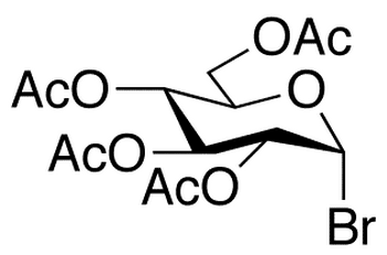 Bromo 2,3,4,6-Tetra-O-acetyl-alpha-D-glucopyranoside (~ 5% CaCO3 as stabilizer) - Chemical structure and product image