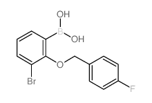 3-Bromo-2-(4’-fluorobenzyloxy)phenylboronic acid - Chemical structure and product image