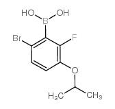 6-Bromo-2-fluoro-3-isopropoxyphenylboronic Acid - Chemical structure and product image