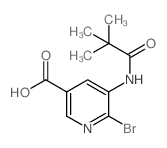 6-Bromo-5-pivalamidonicotinic acid - Chemical structure and product image