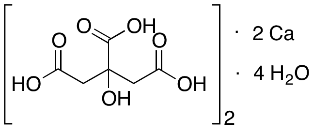 Calcium Citrate Tetrahydrate - Chemical structure and product image