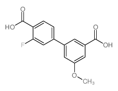 3-(4-Carboxy-3-fluorophenyl)-5-methoxybenzoic acid - Chemical structure and product image