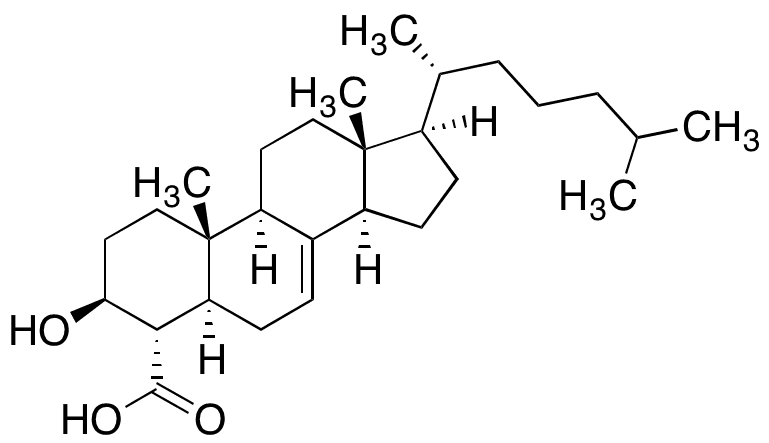 4α-Carboxy-cholest-7-en-3β-ol - Chemical structure and product image