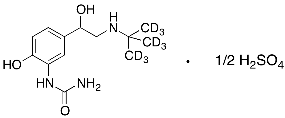 Carbuterol-d9 Hemisulfate Salt - Chemical structure and product image