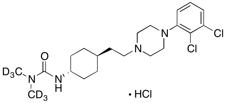 Cariprazine (N,N-Dimethyl-d3) Hydrochloride - Chemical structure and product image