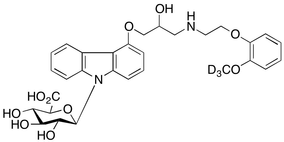 Carvedilol-d3 N-β-D-Glucuronide - Chemical structure and product image