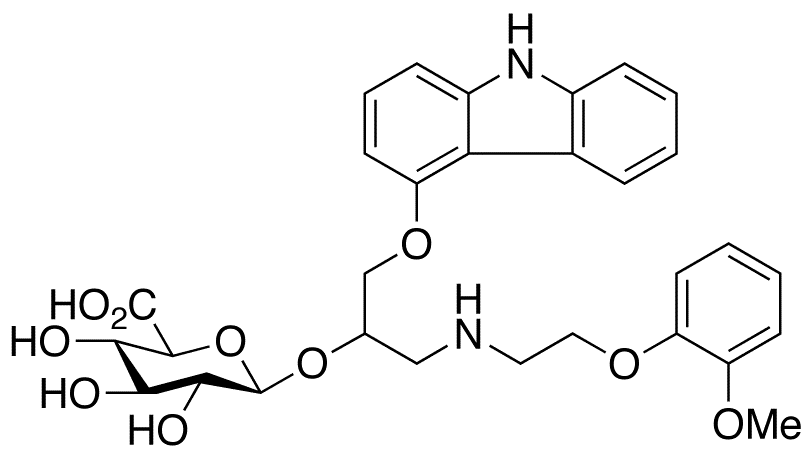 Carvedilol β-D-Glucuronide (mixture of diasteromers) - Chemical structure and product image