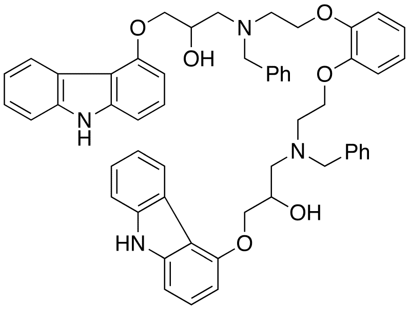 Carvedilol Bis(N-benzylalkylpyrocatechol) Impurity - Chemical structure and product image