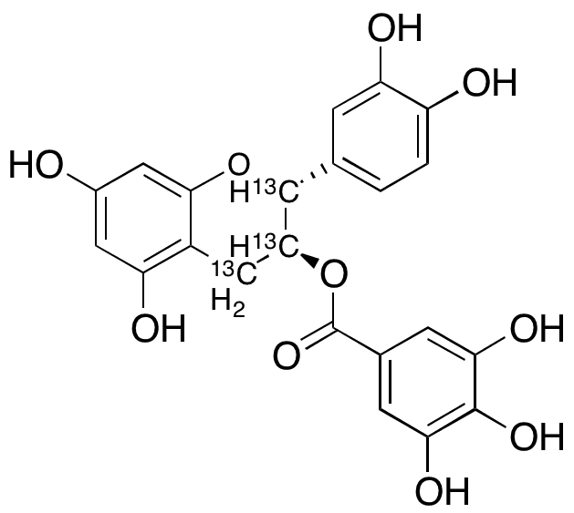 (+)-Catechin Gallate-13C3 - Chemical structure and product image