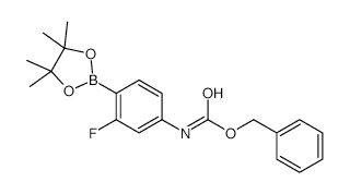 4-(Cbz-Amino)-2-fluorophenylboronic acid, pinacol ester - Chemical structure and product image