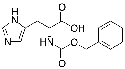 Nα-Cbz-D-histidine - Chemical structure and product image