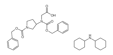 (R)-2-(N-Cbz)(1-Cbz-pyrrolidin-3-yl)aminoacetic Acid Dicyclohexylammonium Salt - Chemical structure and product image