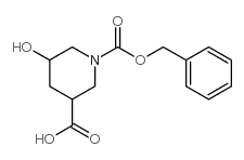 1-Cbz-5-hydroxypiperidine-3-carboxylic Acid - Chemical structure and product image