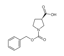 (R)-1-Cbz-pyrrolidine-3-carboxylic acid - Chemical structure and product image