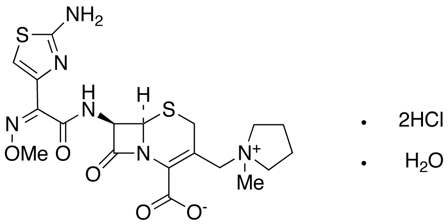 Cefepime Dihydrochloride Monohydrate - Chemical structure and product image