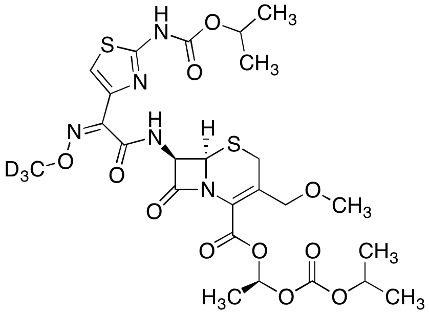 (1S)-Cefpodoxime Proxetil Isopropylcarbamate-D3 - Chemical structure and product image