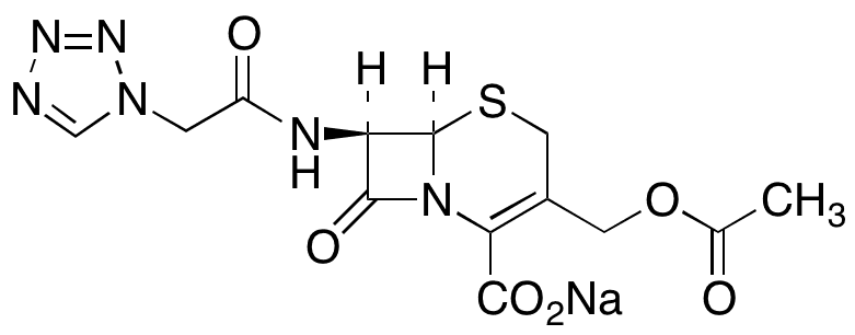 Sodium 7-(1H-Tetrazol-1-acetamido)cephalosporanate - Chemical structure and product image